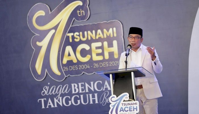 Gubernur Ridwan Kamil Hadiri Peringatan 17 Tahun Tsunami Aceh